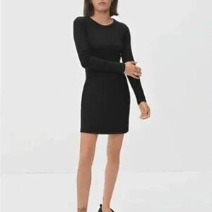 NWT Everlane / The Ribbed Mini Dress / cotton / black / small